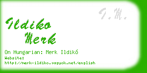 ildiko merk business card